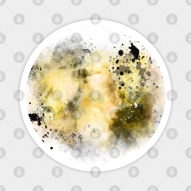 Yellow abstract watercolor background Magnet by HJstudioDesigns